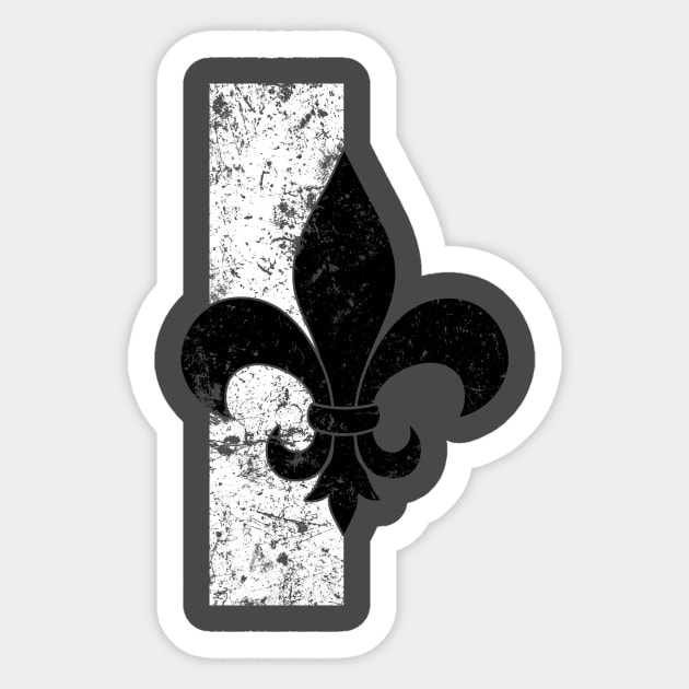 Fleur de lis Sacred Rose Sticker by SimonBreeze